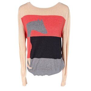 Shae by Anthropologie multi colored long sleeve stretchy pullover sweater small